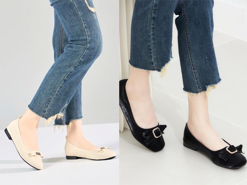 giày phối với quần jean nữ