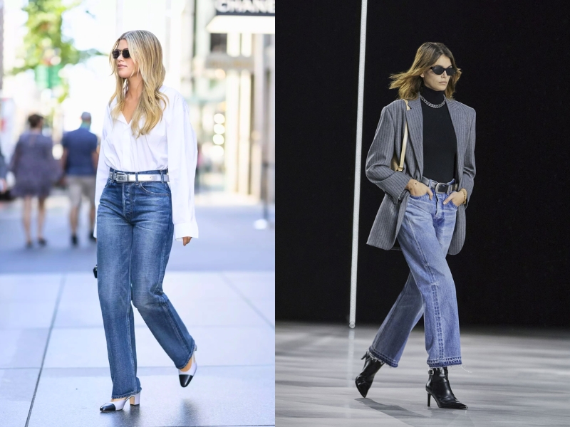 giày phối với quần jean nữ