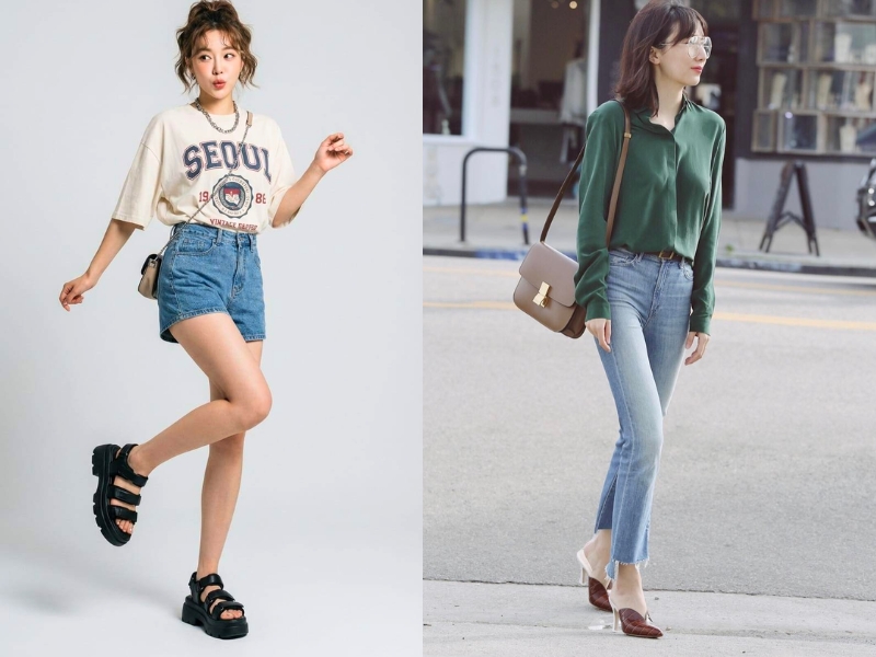 những kiểu giày hợp với quần jean nữ