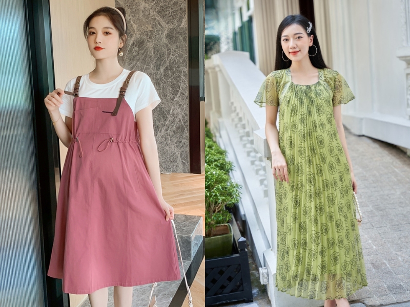 váy bầu mùa hè