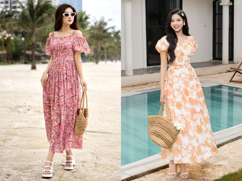 kiểu váy mặc đi biển