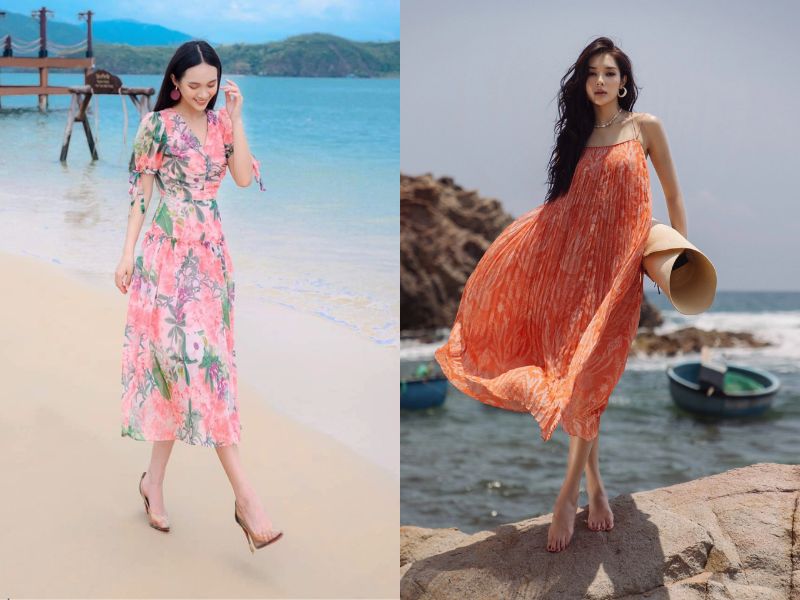 các kiểu váy đi biển mùa hè