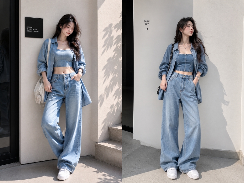 style áo sơ mi khoác ngoài nữ