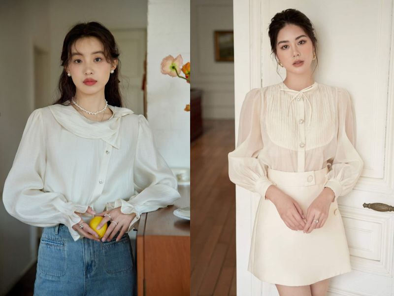 các mẫu áo sơ mi nữ cách điệu đẹp