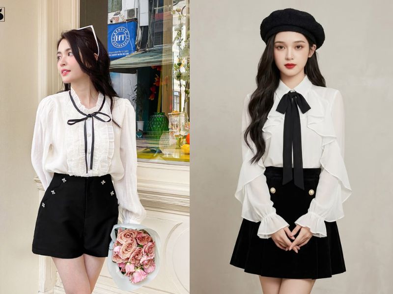 các mẫu áo sơ mi nữ cách điệu đẹp