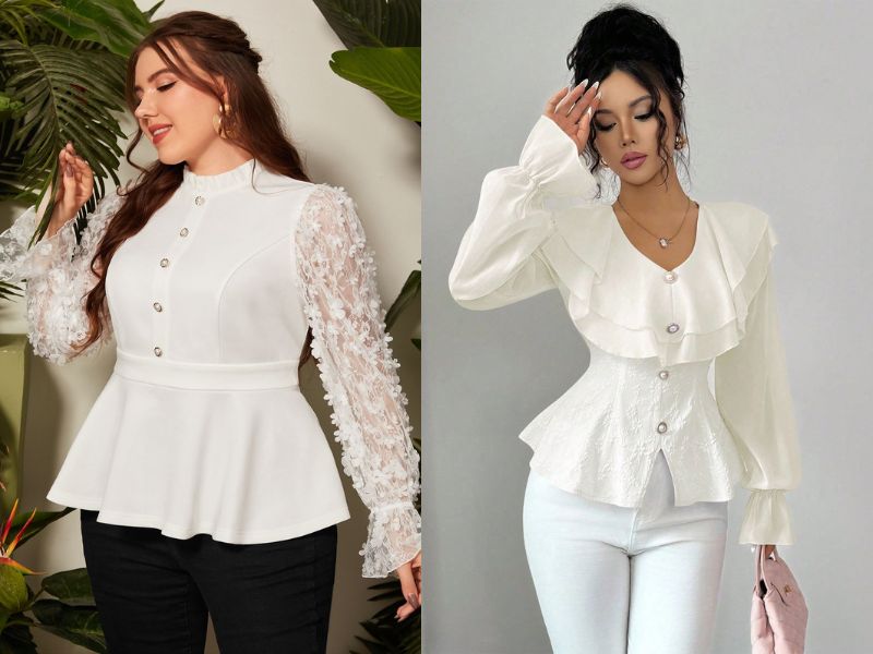các mẫu áo sơ mi nữ cách điệu đẹp