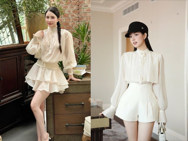 các mẫu áo sơ mi nữ cách điệu đẹp