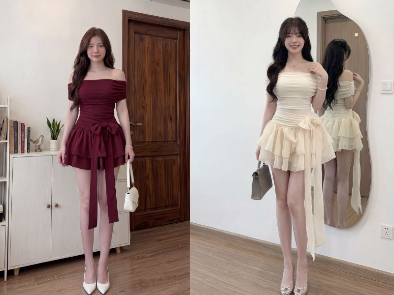 đầm trễ vai