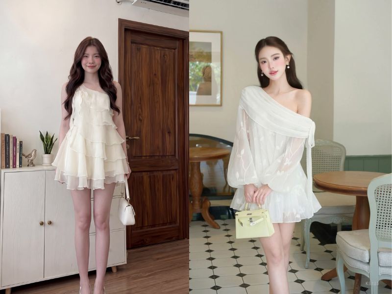 đầm trễ vai