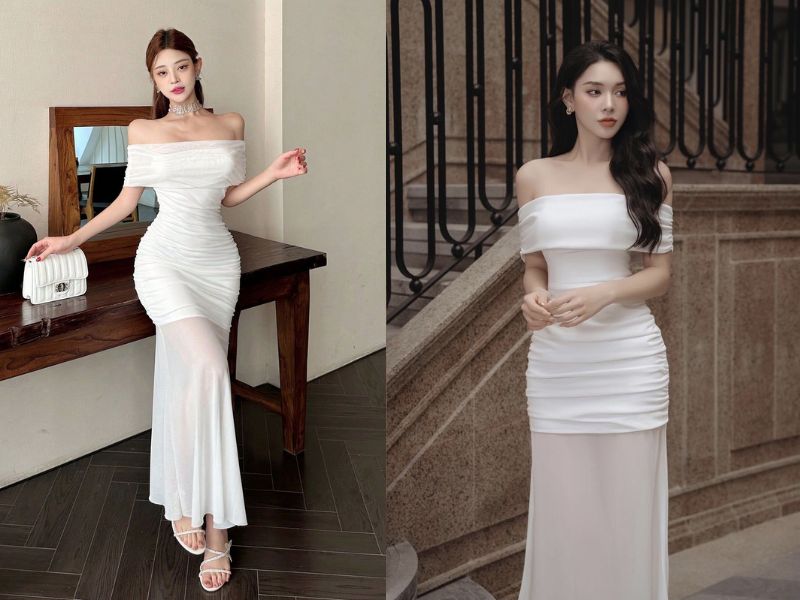 đầm trễ vai