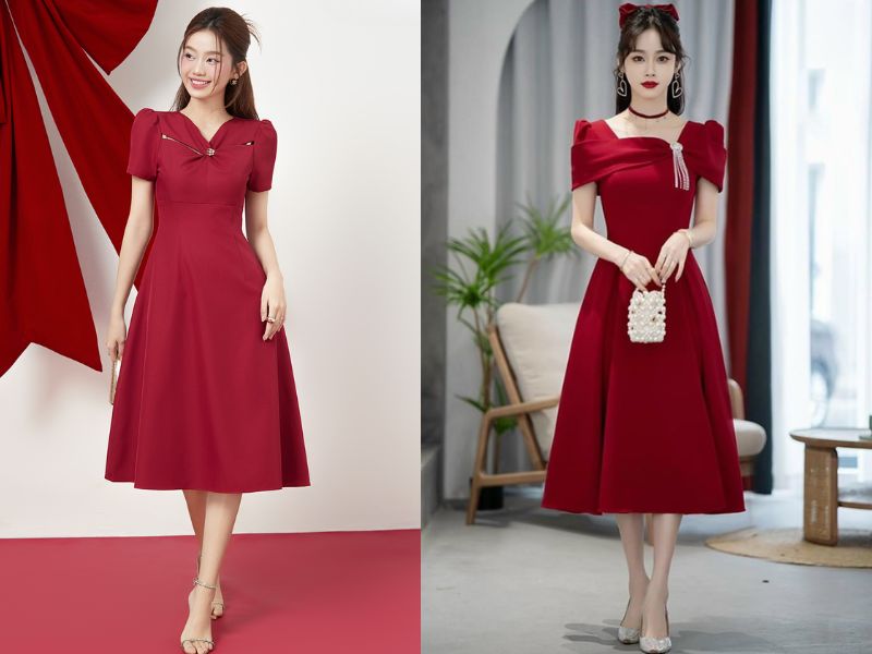 đầm dự tiệc cho mẹ sau sinh