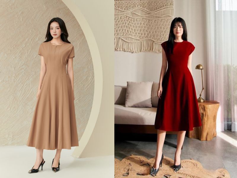 đầm dự tiệc cho mẹ sau sinh