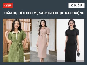 Đầm dự tiệc cho mẹ bầu sau sinh