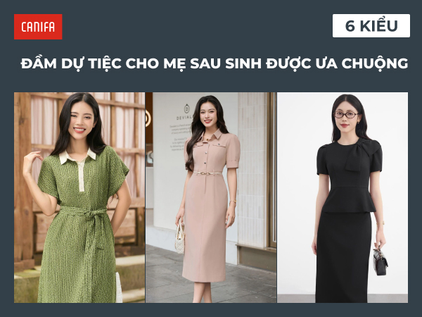 Đầm dự tiệc cho mẹ bầu sau sinh