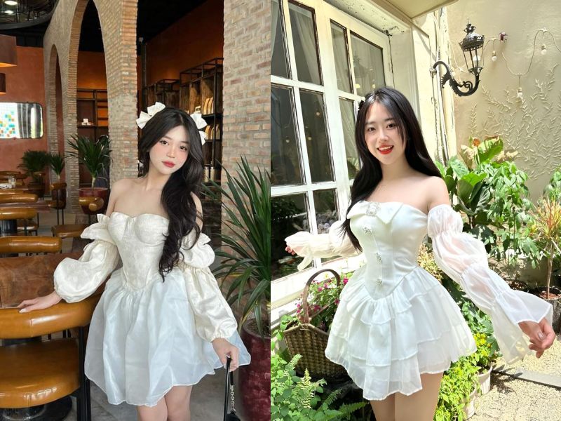 đầm trễ vai