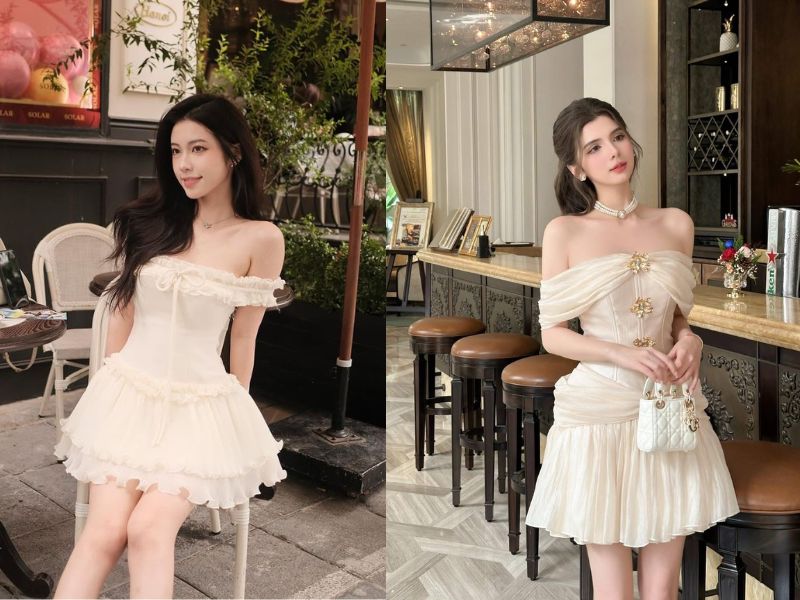 đầm trễ vai