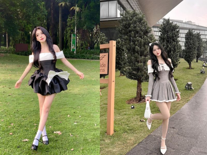 đầm trễ vai