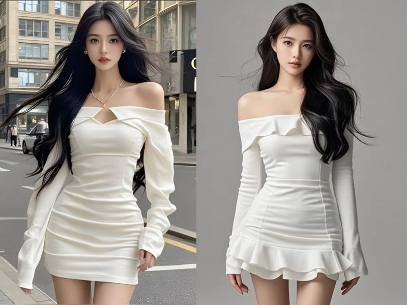 đầm trễ vai
