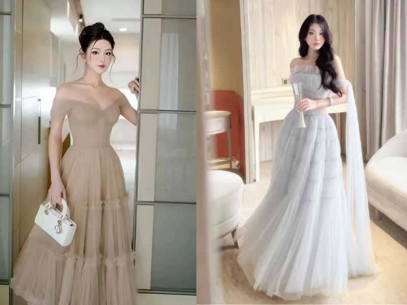 đầm trễ vai