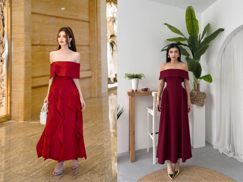đầm trễ vai