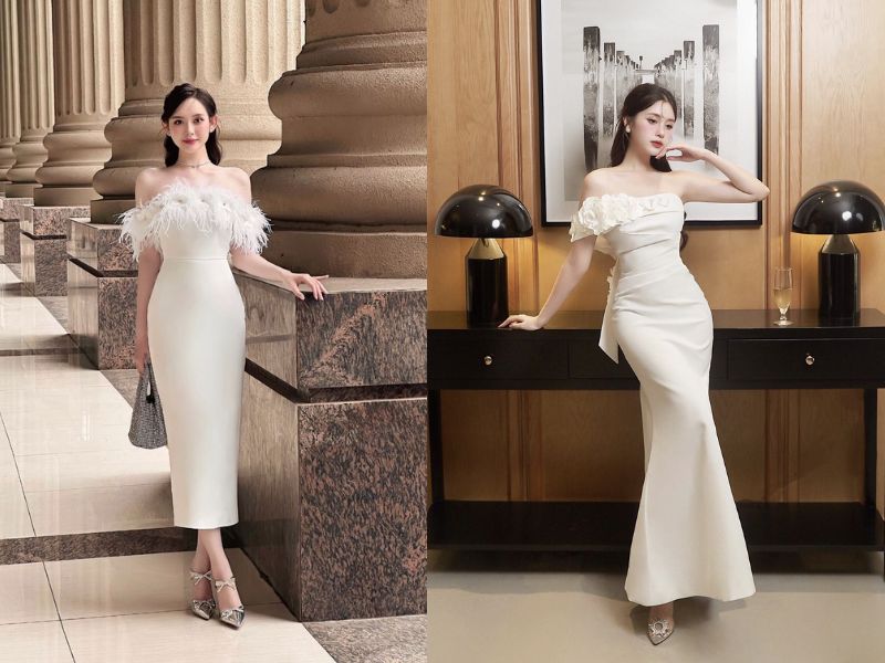 đầm trễ vai