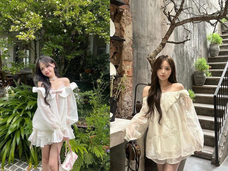 đầm trễ vai