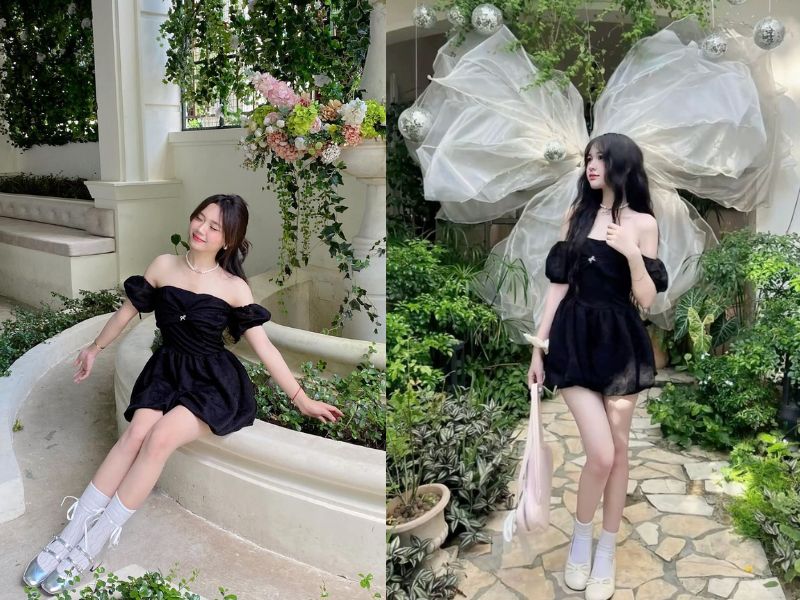 đầm trễ vai