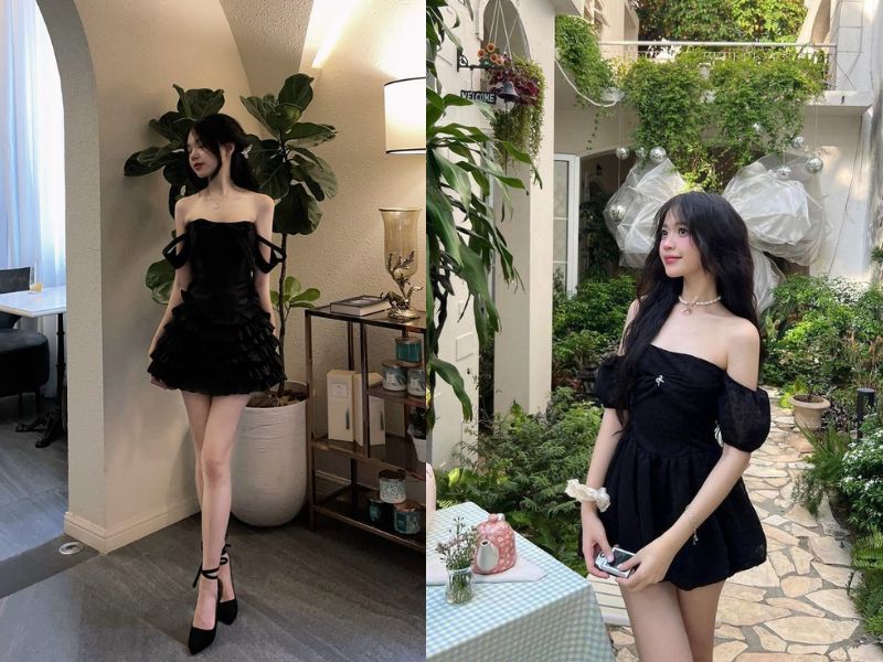 đầm trễ vai