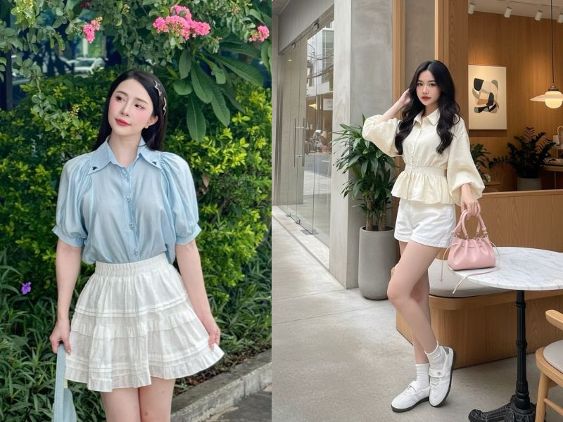 các mẫu áo sơ mi nữ cách điệu đẹp