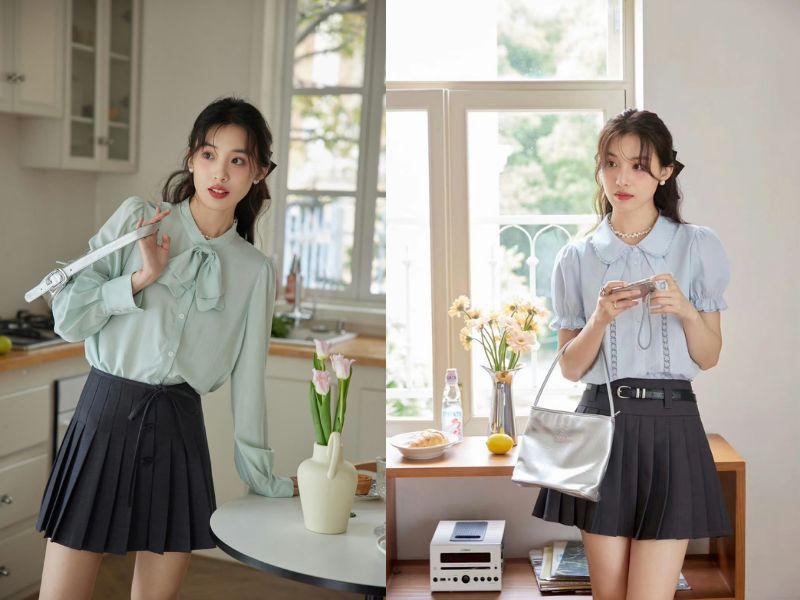 các mẫu áo sơ mi nữ cách điệu đẹp