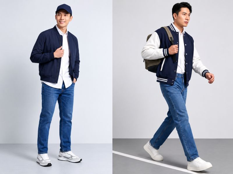 phối đồ áo sơ mi trắng nam