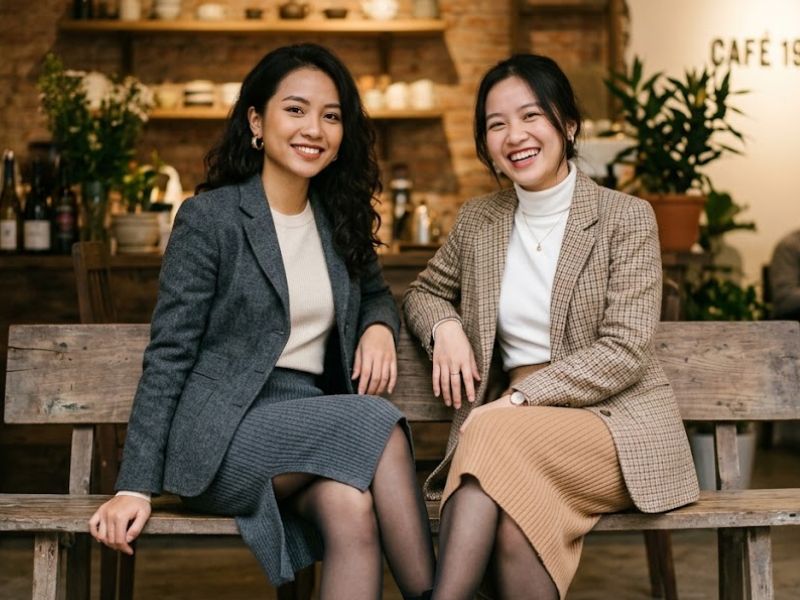 màu xanh da trời phối với váy màu gì