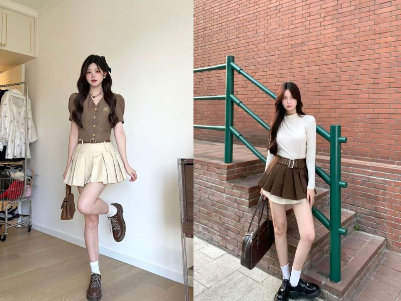 áo kiểu mặc với váy rời