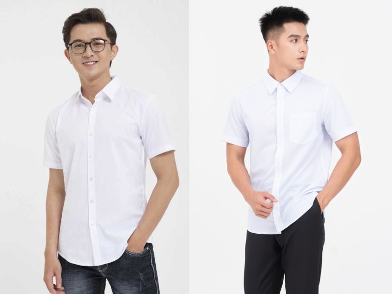 phối đồ áo sơ mi trắng nam