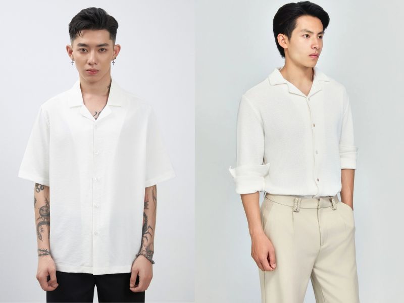 phối đồ áo sơ mi trắng nam