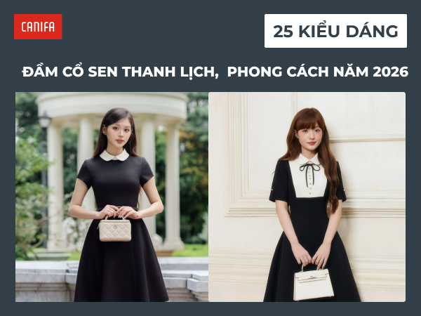 đầm cổ sen