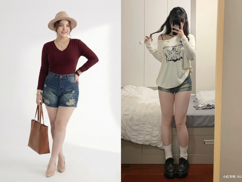 Đùi to có thể mặc quần short