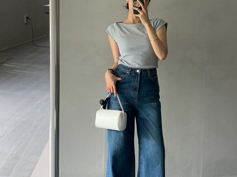 Kết hợp quần culottes và áo sơ mi