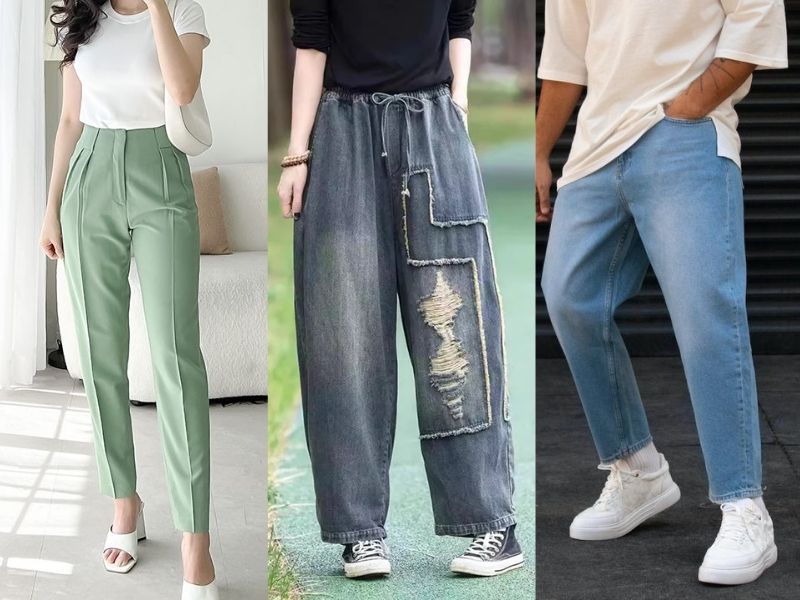 Quần baggy rộng che khuyết điểm