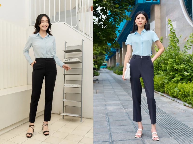 Màu xanh da trời phối với màu gì