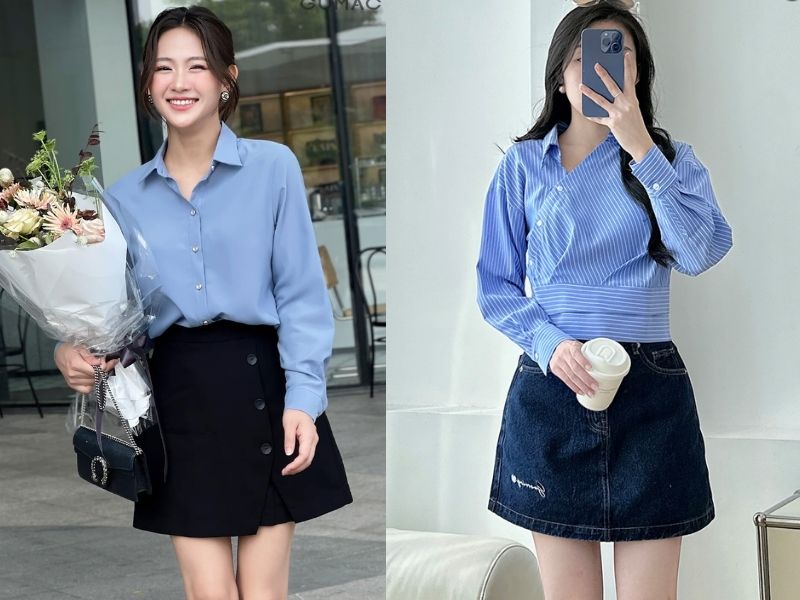 Màu xanh da trời phối với màu gì