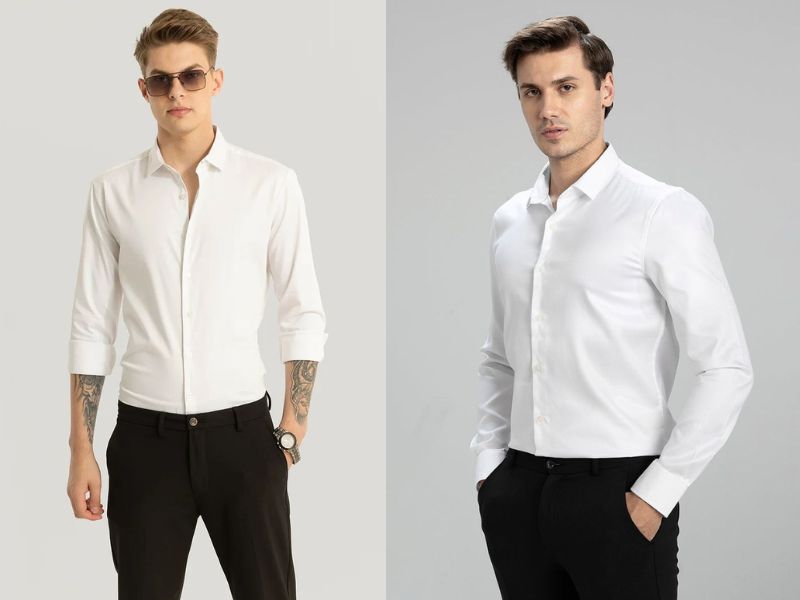 phối đồ áo sơ mi trắng nam