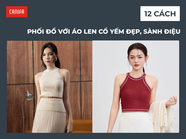 áo len cổ yếm