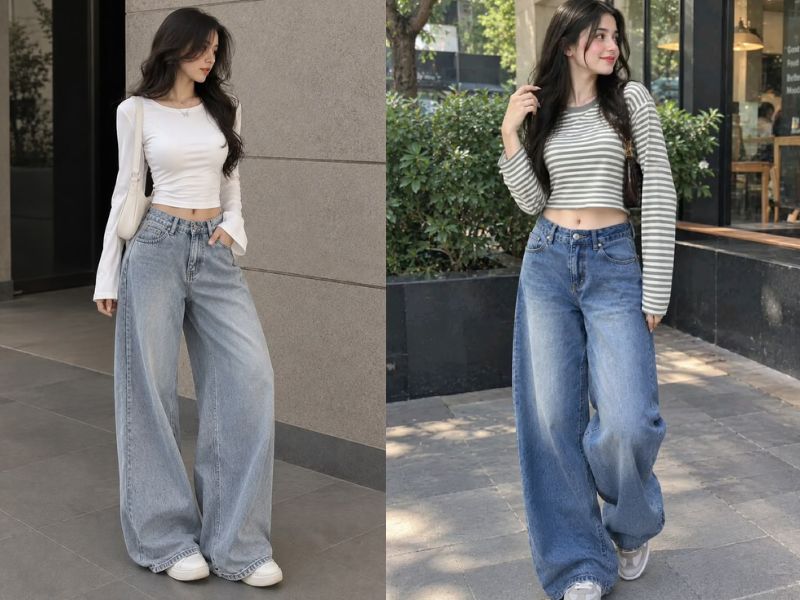 áo thun gân tay dài croptop