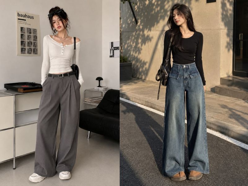 áo thun gân tay dài croptop