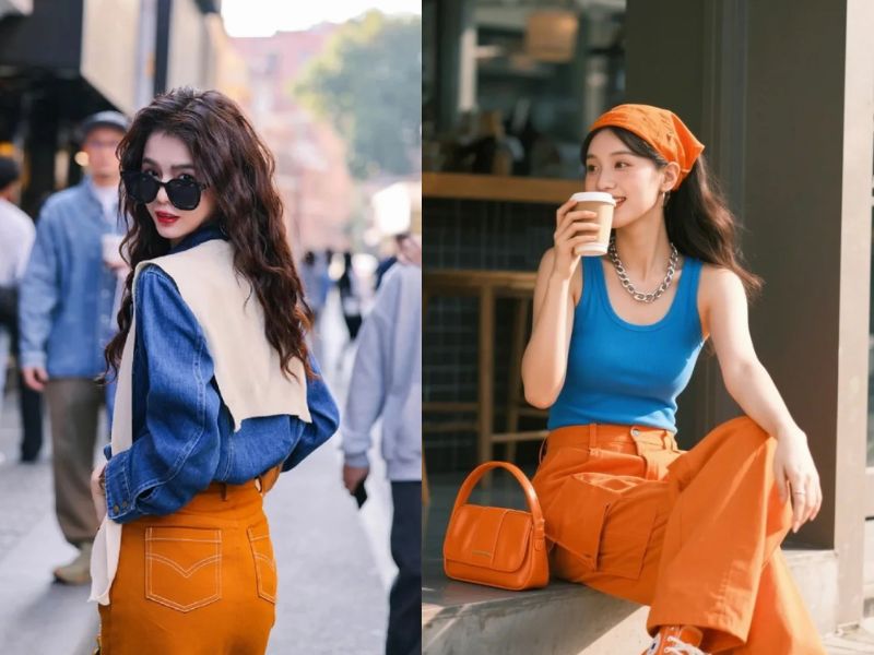 màu xanh dương phối với màu gì