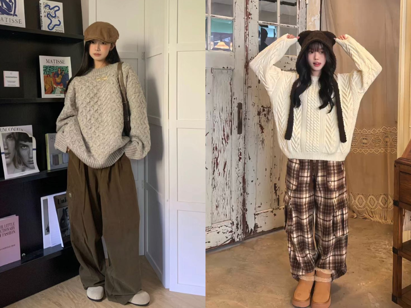 áo len oversize