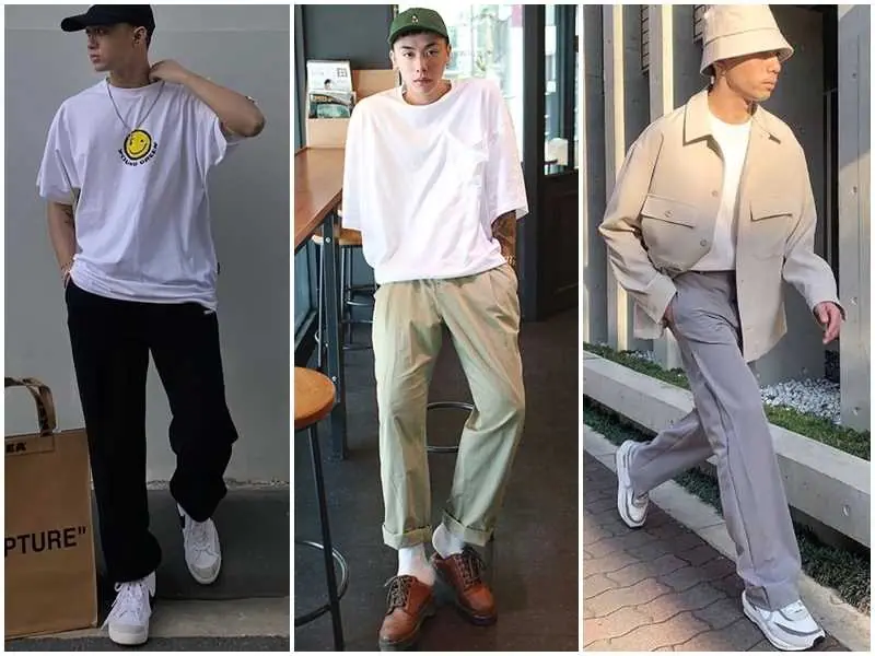 Áo phông rộng mix với quần thun Unisex