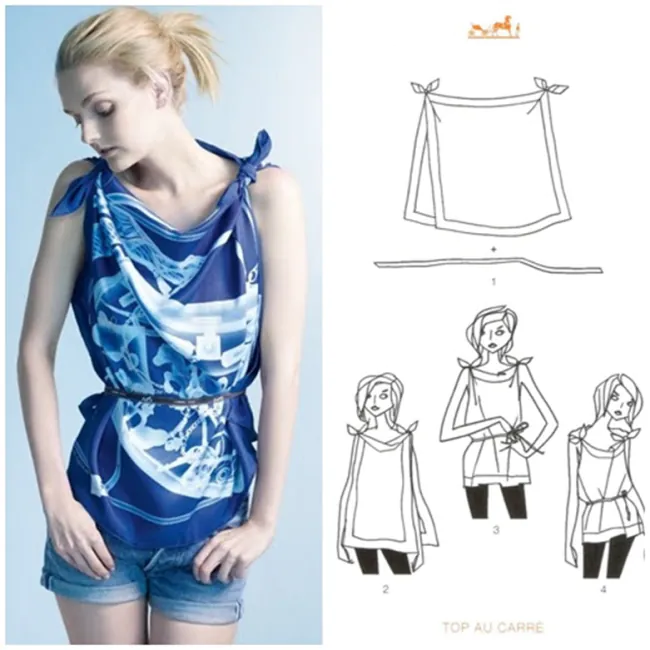 Cách quấn khăn thành áo với dây lưng