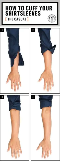 cách xắn áo sơ mi đẹp đơn giản